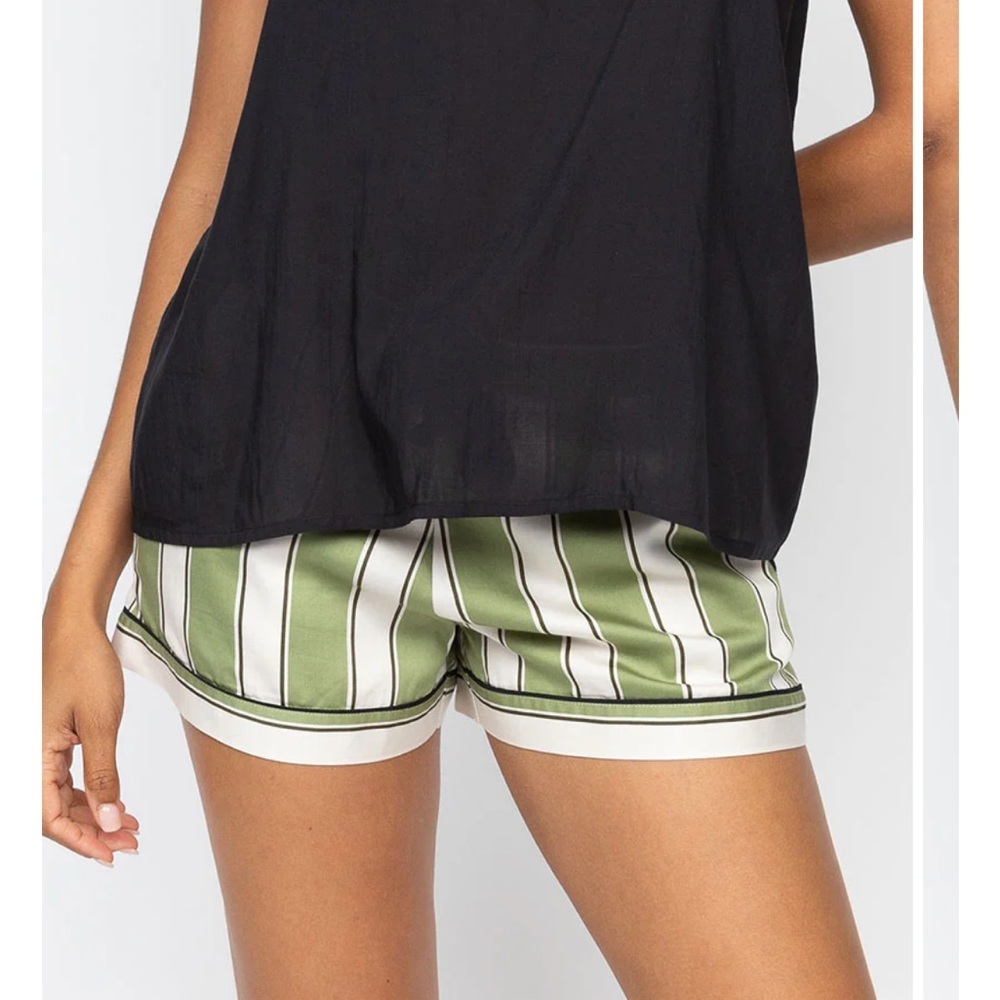Cyberjammies Nancy cotton modal breathable striped sleep shorts - elastic waist